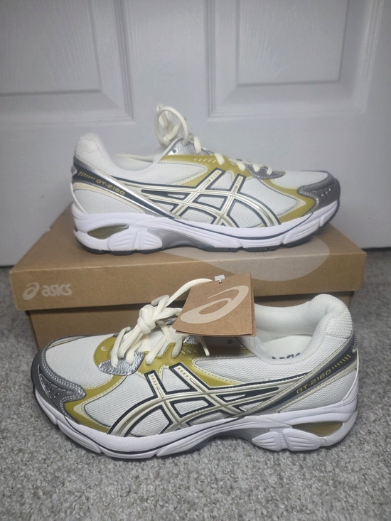 Asics Shoes - Asics GT-2160 1203A320-106 Sneakers Cream Dark Mustard Running Shoes Size 8.5